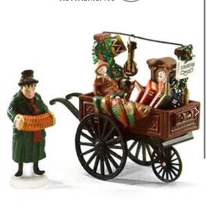 Department 56 - Dickens Village - Chelsea Market Curiosities Monger & cart